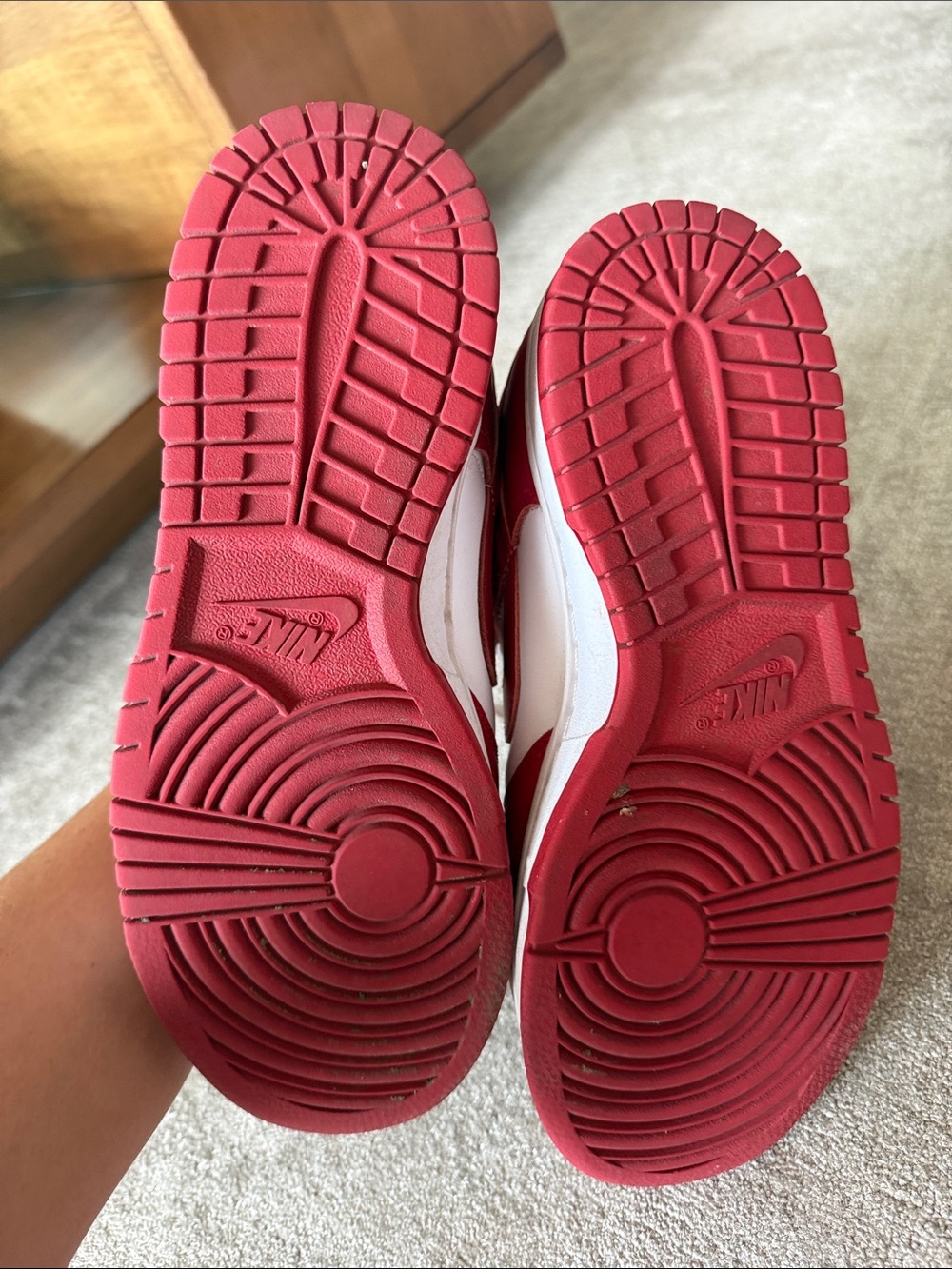 Red and White Low-Top Sneakers - Picture 3 of 3